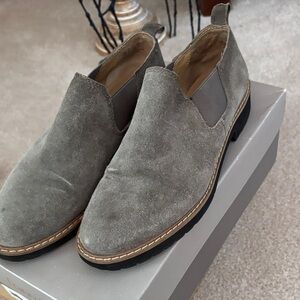 Franco Sarto Gray Suede Loafers